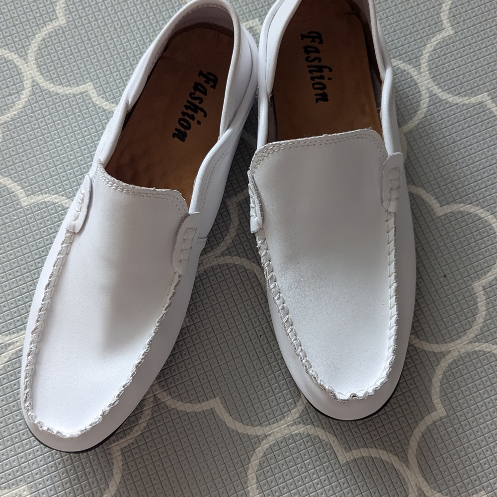 Men's White Loafers